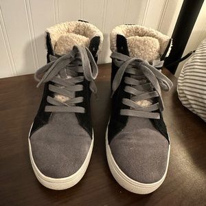 Blondo fleece lined wedge sneakers, 7.5B